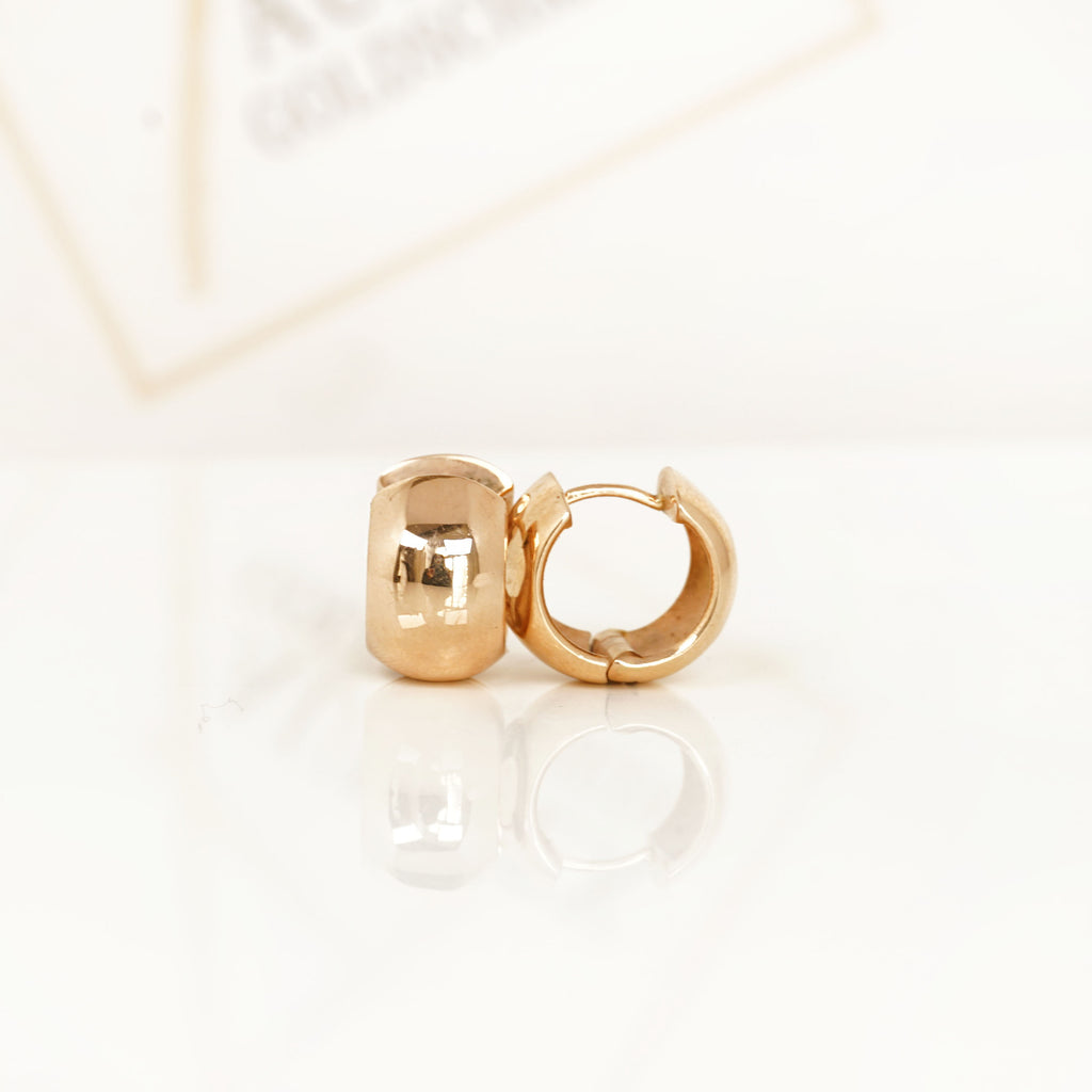 Aurifex Goldschmiede Koblenz Creolen aus der Kollektion Feine Form in Rotgold