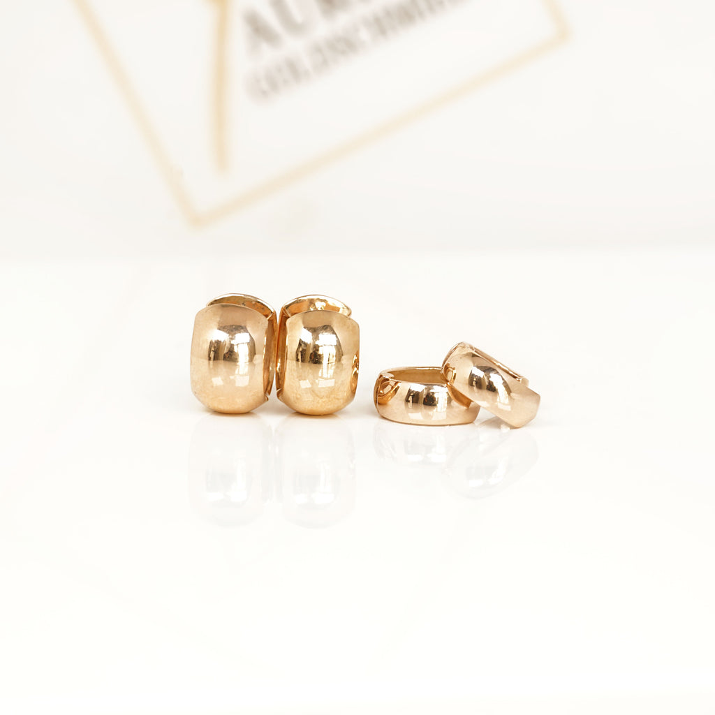Aurifex Goldschmiede Koblenz Creolen aus der Kollektion Feine Form in Rotgold