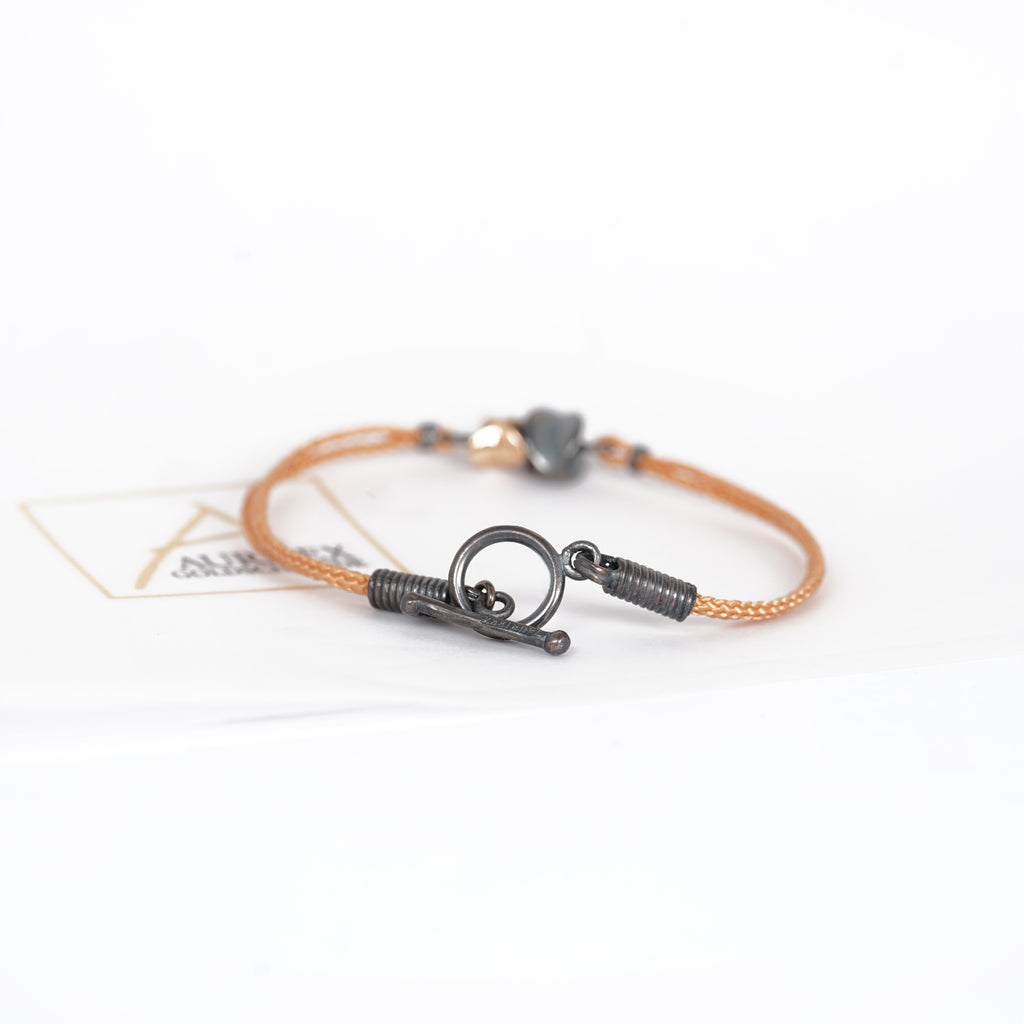 Aurifex Goldschmiede Koblenz Armband aus der Kollektion Feine Form mit Sternen in Silber mit Rotgold