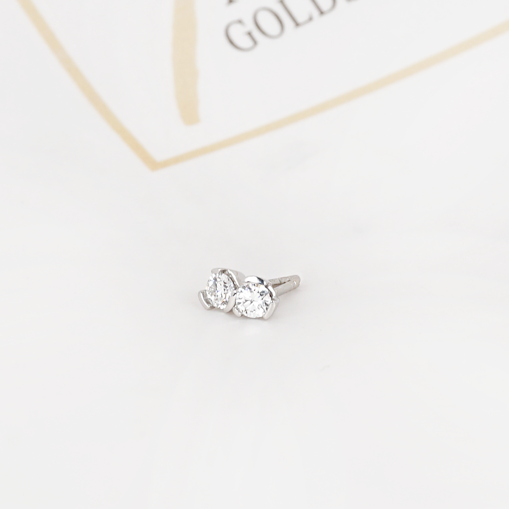 Aurifex Goldschmiede Koblenz Ohrstecker aus der Kollektion Facettenreich in Platin mit Brillant