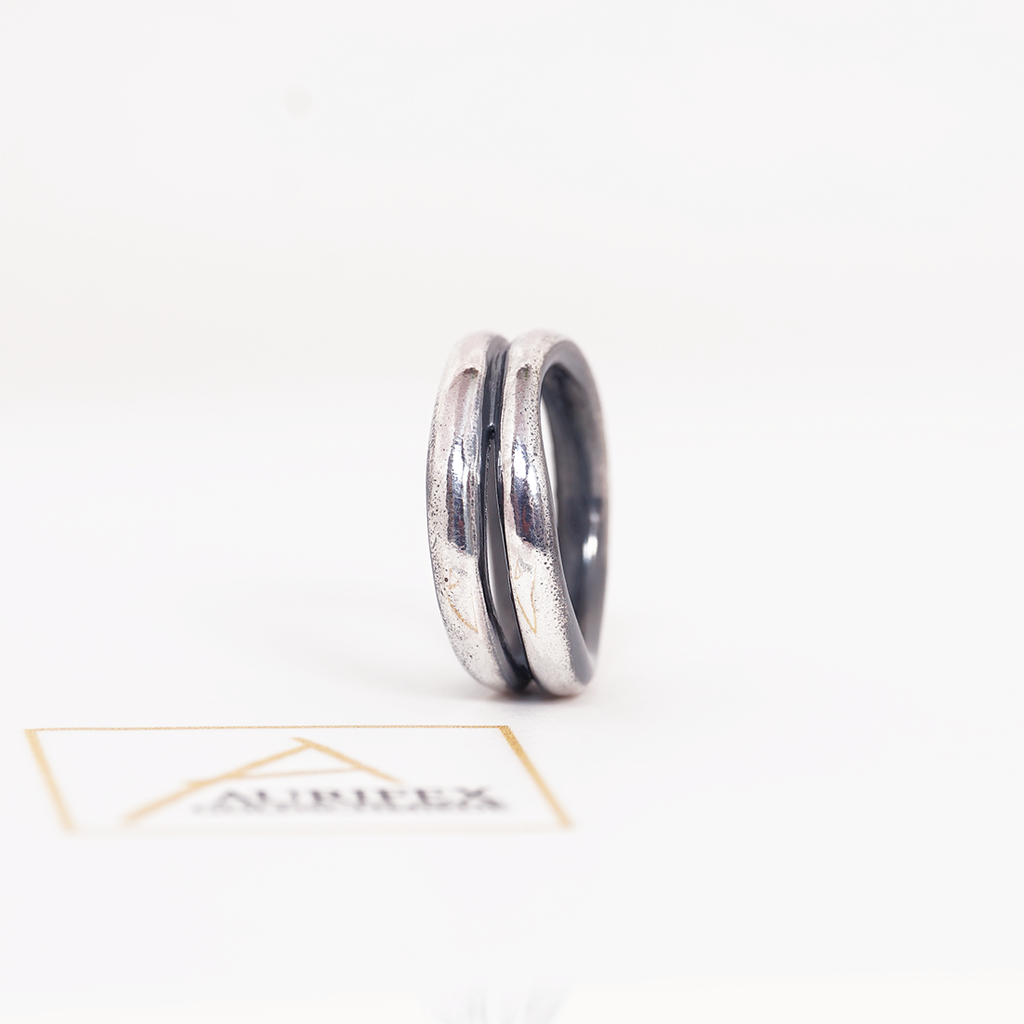 Aurifex Goldschmiede Koblenz Ring Dreifach aus der Kollektion PUR in Silber