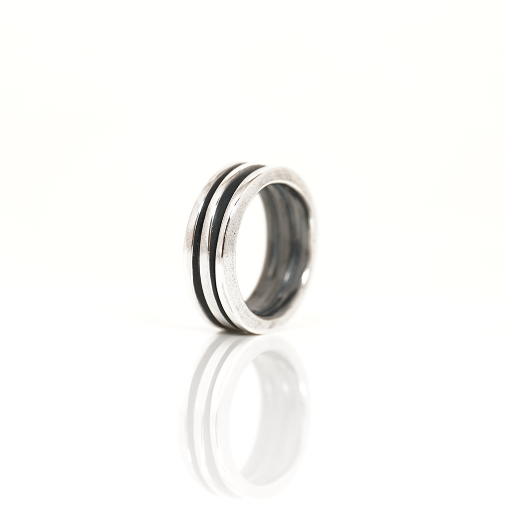Aurifex Goldschmiede Koblenz Ring Dreifach aus der Kollektion PUR in Silber