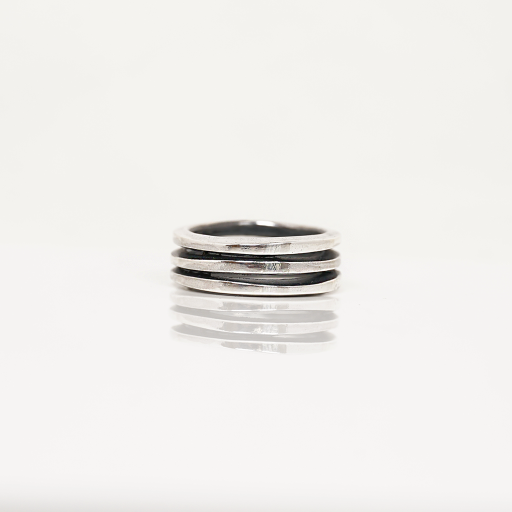 Aurifex Goldschmiede Koblenz Ring Dreifach aus der Kollektion PUR in Silber
