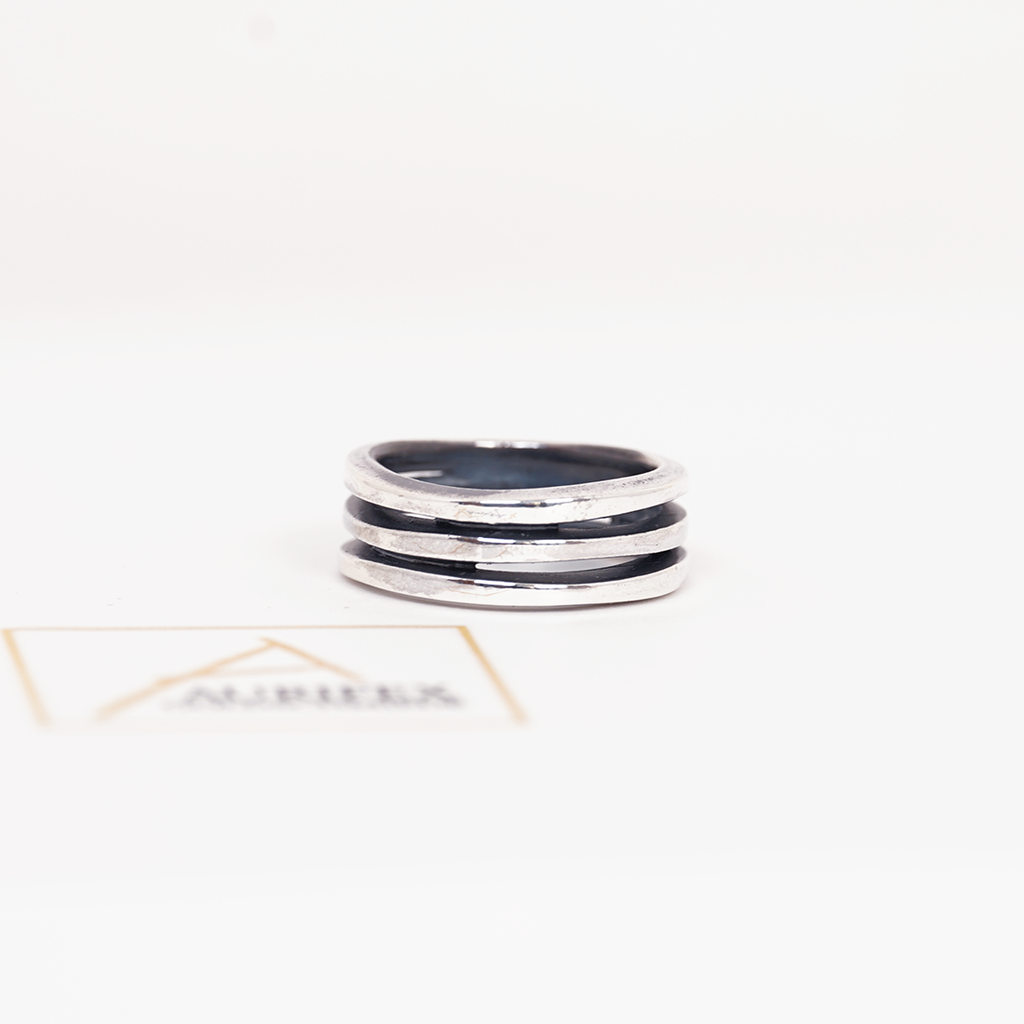 Aurifex Goldschmiede Koblenz Ring Dreifach aus der Kollektion PUR in Silber