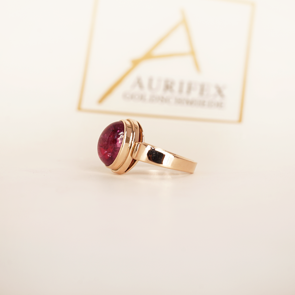 Aurifex Goldschmiede Koblenz Ring aus der Kollektion Turmalin in Rotgold