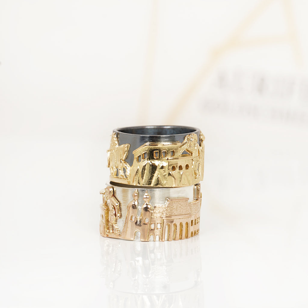 Aurifex Goldschmiede Koblenz Ring aus der Kollektion Koblenzer in Silber mit Gelbgold