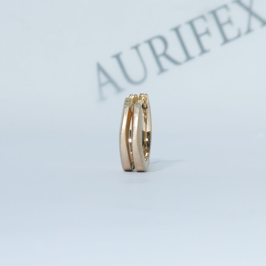 Aurifex Goldschmiede Koblenz Creolen aus der Kollektion PUR in Rotgold