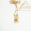 Aurifex Goldschmiede Koblenz Halsschmuck aus der Kollektion Unikat in Gelbgold mit Diamant Cushion