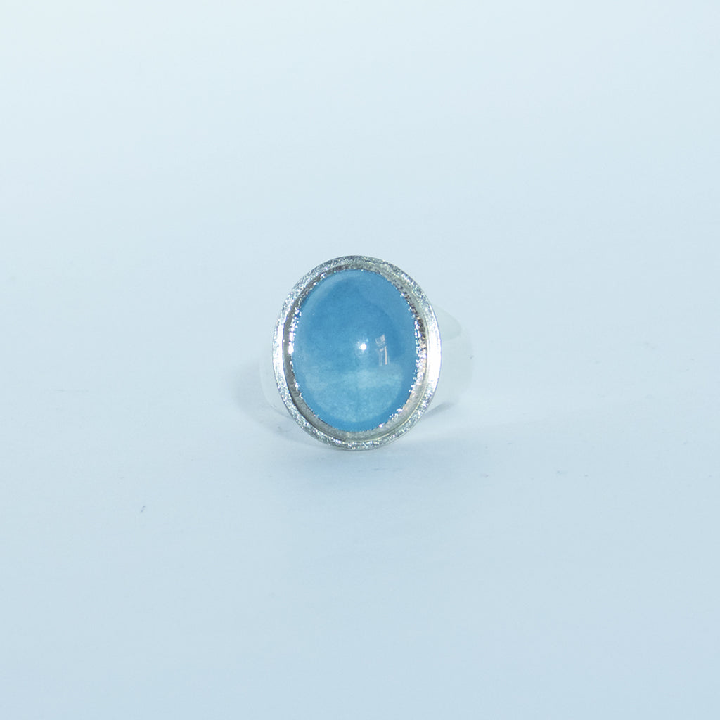 Aurifex Goldschmiede Koblenz Ring aus Silber mit Aquamarin