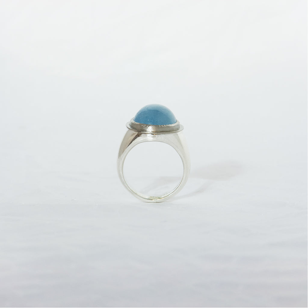 Aurifex Goldschmiede Koblenz Ring aus Silber mit Aquamarin