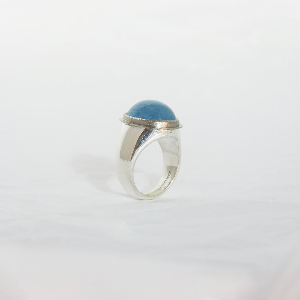Aurifex Goldschmiede Koblenz Ring aus Silber mit Aquamarin