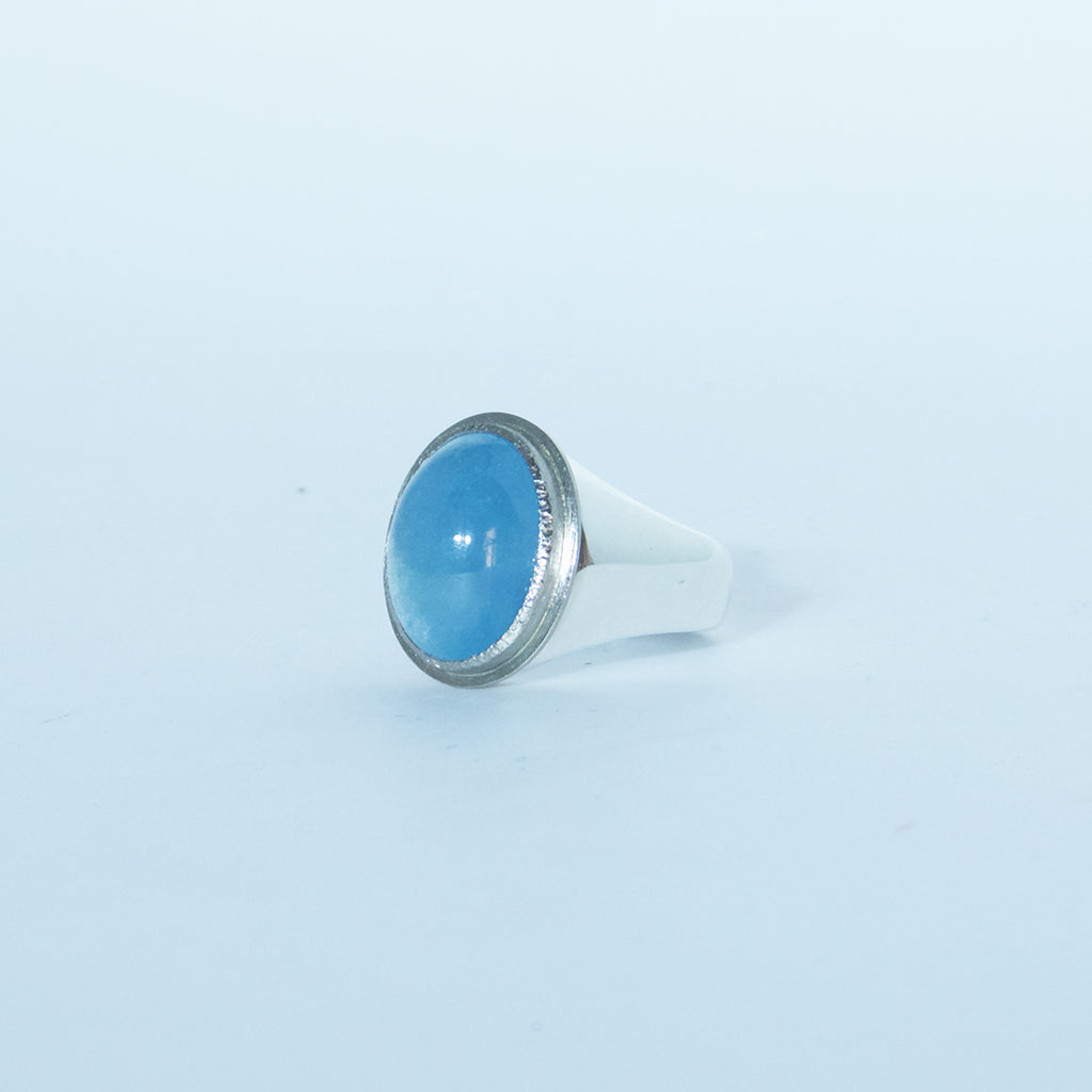 Aurifex Goldschmiede Koblenz Ring aus Silber mit Aquamarin