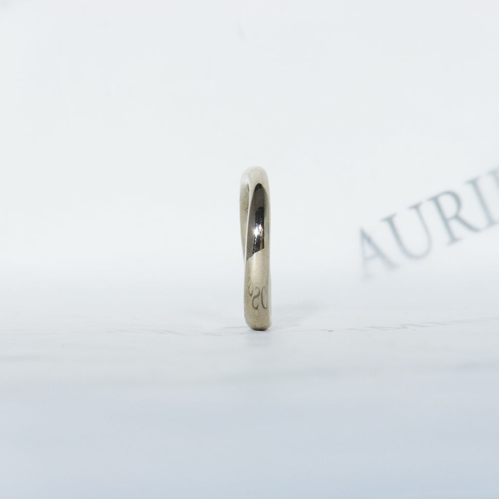 Aurifex Goldschmiede Koblenz Ring aus der Kollektion PUR in Weißgold