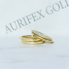 Aurifex Goldschmiede Koblenz Ringe aus der Kollektion PUR in Gelbgold mit Brillanten