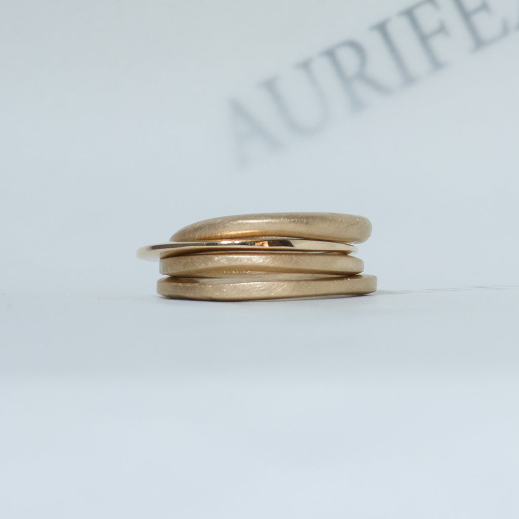 Aurifex Goldschmiede Koblenz Ringe aus der Kollektion PUR in Rotgold