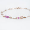 Aurifex Goldschmiede Koblenz Armband aus der Kollektion Unikat inR Rotgold mit Saphir, Morganit und Perle