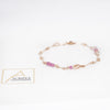 Aurifex Goldschmiede Koblenz Armband aus der Kollektion Unikat inR Rotgold mit Saphir, Morganit und Perle
