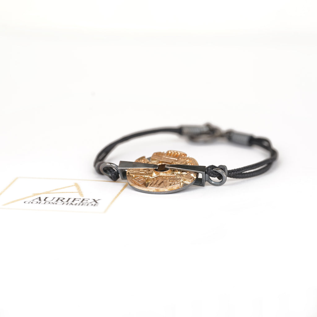 Aurifex Goldschmiede Koblenz Armband aus der Kollektion Koblenzer in Silber mit Rotgold
