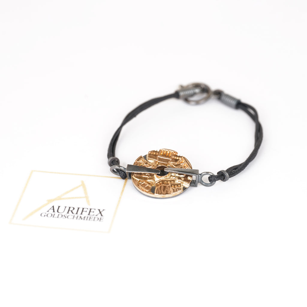 Aurifex Goldschmiede Koblenz Armband aus der Kollektion Koblenzer in Silber mit Rotgold