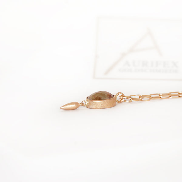 Aurifex Goldschmiede Koblenz Anhänger aus der Kollektion Unikat in Rotgold mit Diamant Rose
