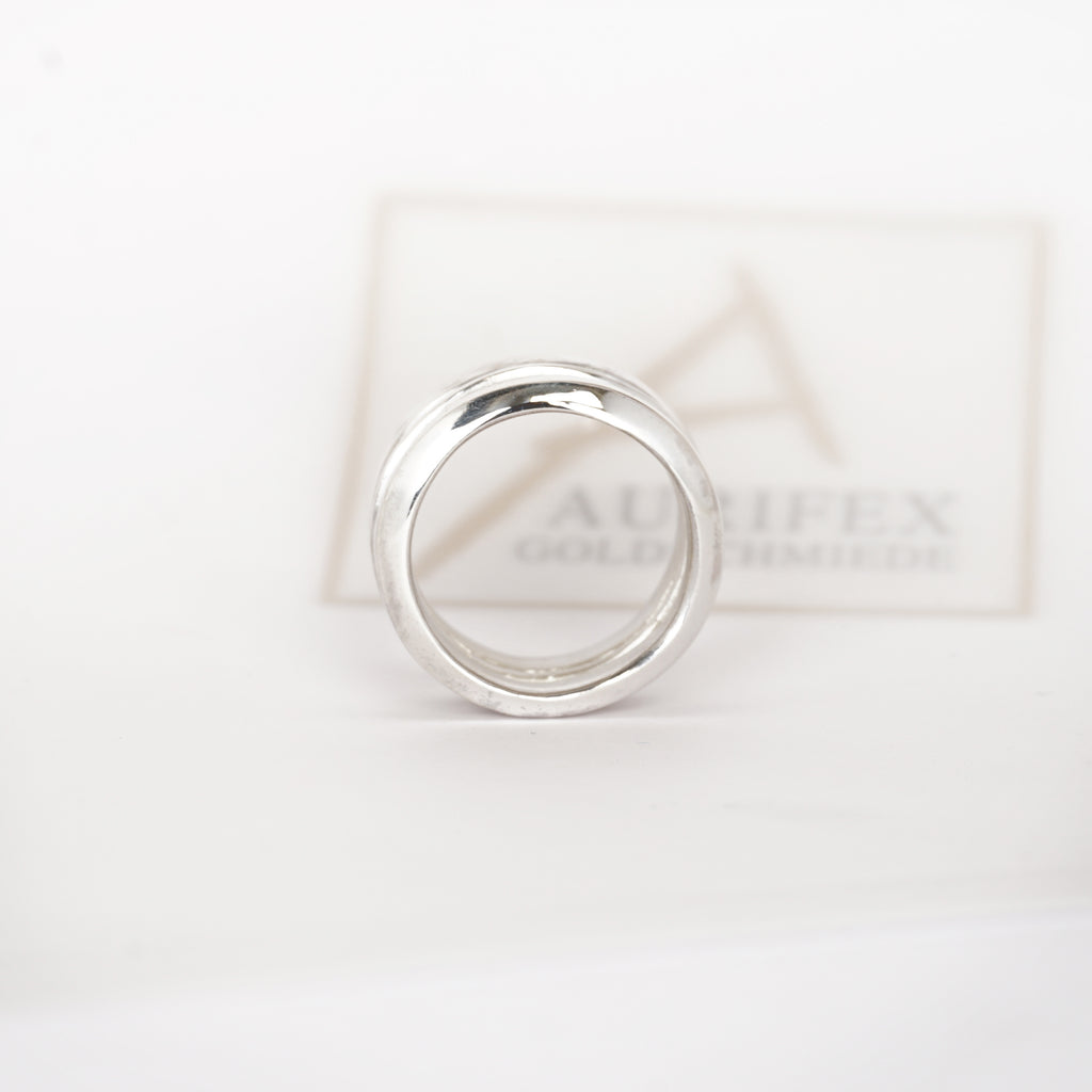 Aurifex Goldschmiede Koblenz Ring aus der Kollektion PUR bestehend aus drei Ringen gefertigt in 925/000 Silber 