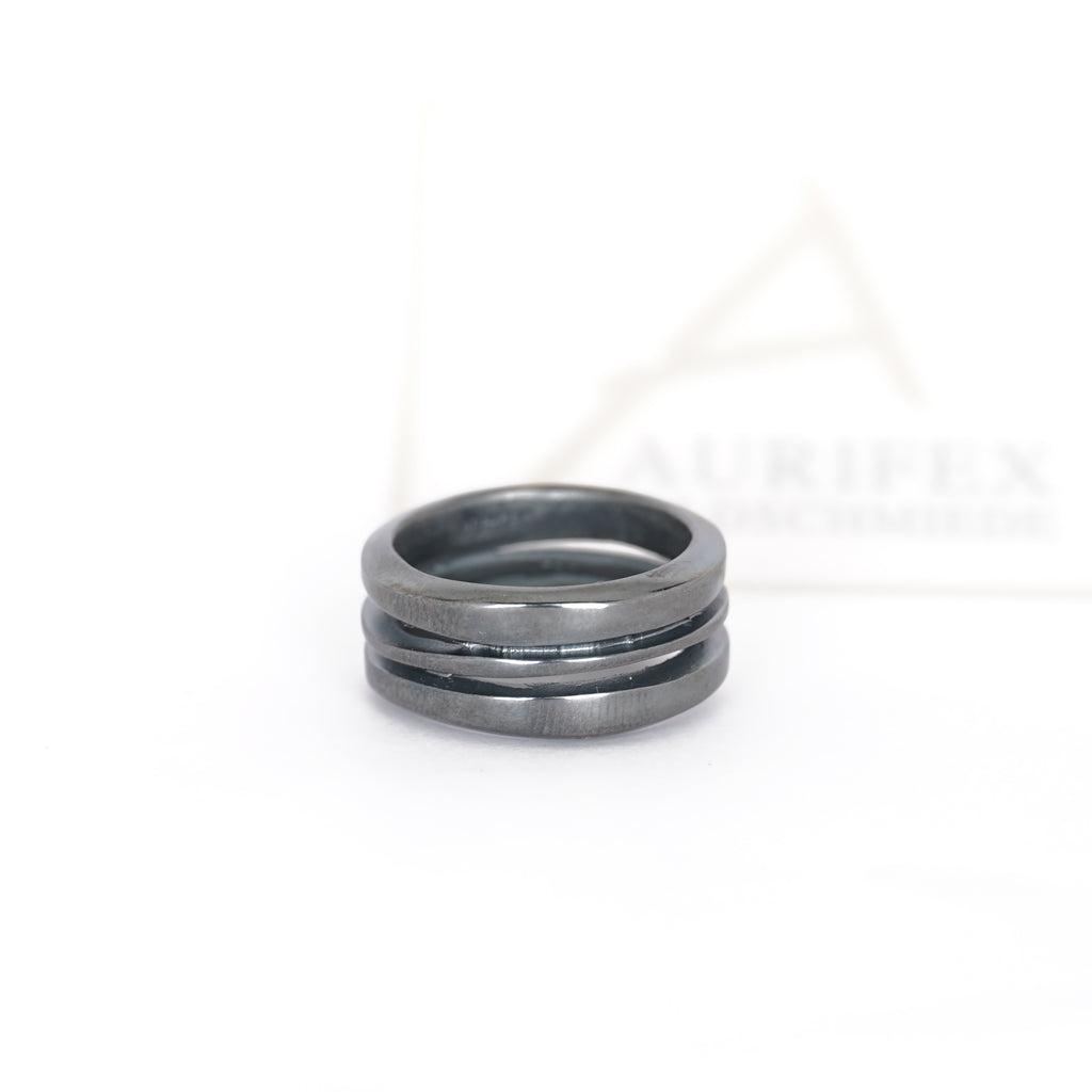 Aurifex Goldschmiede Koblenz Ring aus der Kollektion PUR bestehend aus drei Ringen gefertigt in 925/000 Silber 
