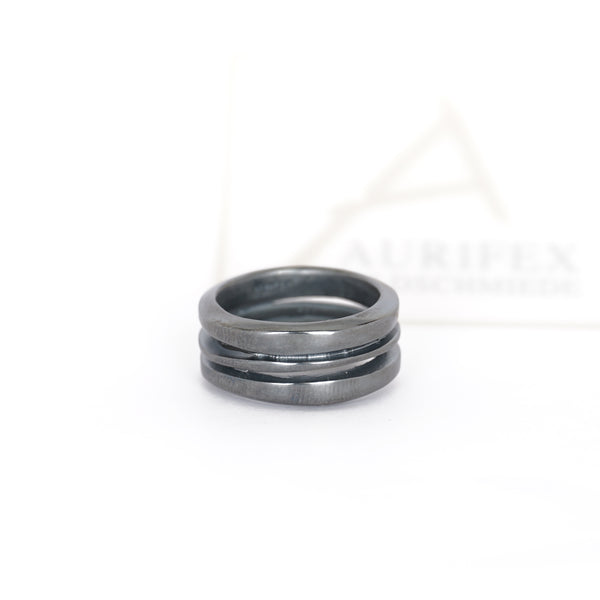 Aurifex Goldschmiede Koblenz Ring aus der Kollektion PUR bestehend aus drei Ringen gefertigt in 925/000 Silber 