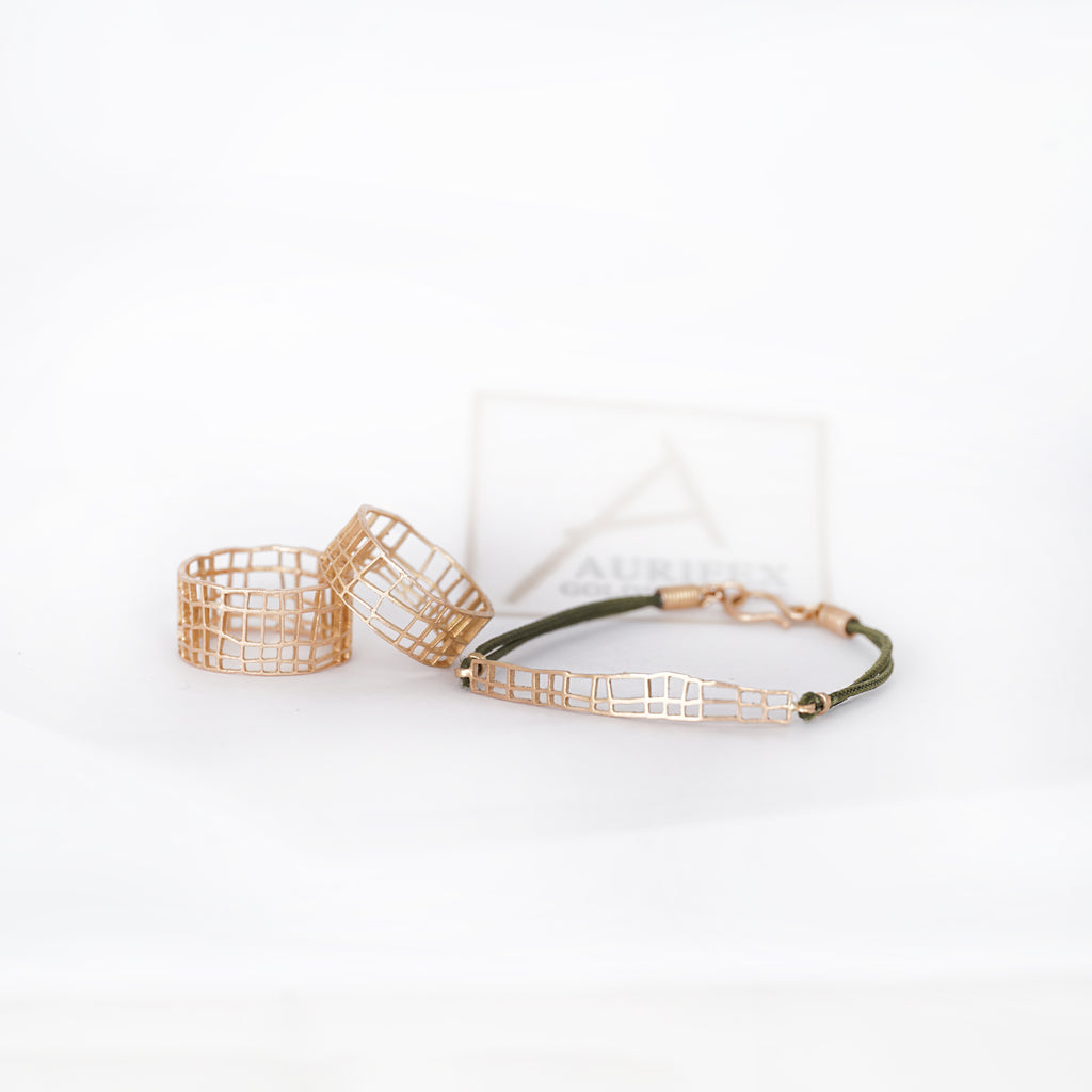 Aurifex Goldschmiede Koblenz Armband aus der Kollektion Carré in Rotgold
