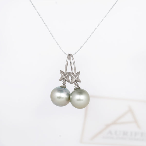 Aurifex Goldschmiede Koblenz Ohrschmuck aus der Kollektion Perlenkultur mit Tahiti-Zuchtperlen in 950/000 Platin