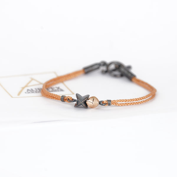 Aurifex Goldschmiede Koblenz Armband aus der Kollektion Feine Form mit Sternen in Silber mit Rotgold 