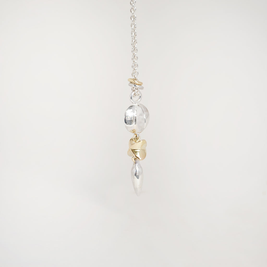 Aurifex Goldschmiede Koblenz Bicolor Halsschmuck aus der Kollektion Feine Form in Silber mit Gelbgold