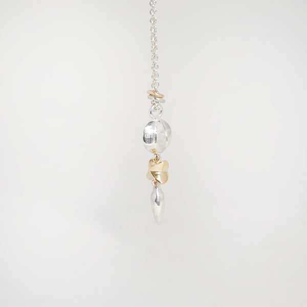 Aurifex Goldschmiede Koblenz Bicolor Halsschmuck aus der Kollektion Feine Form in Silber mit Gelbgold