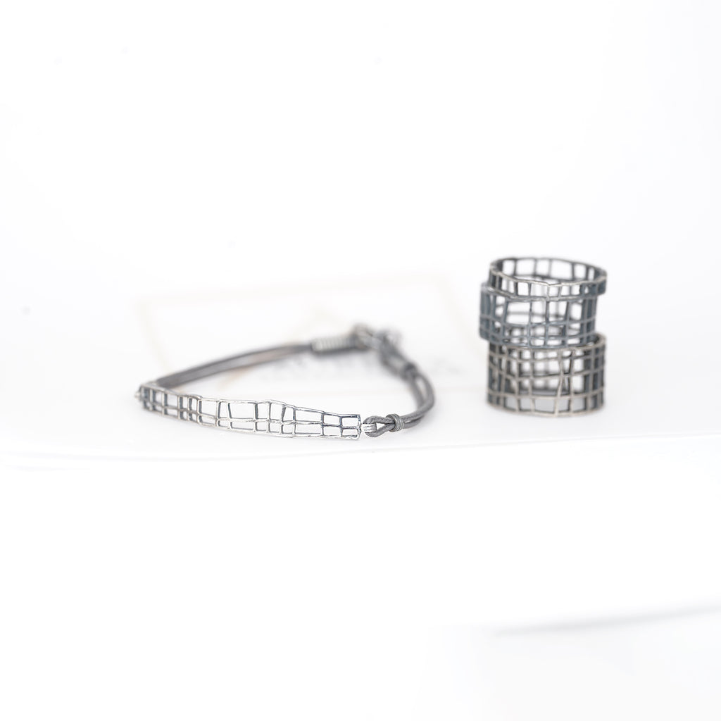 Aurifex Goldschmiede Koblenz Armband aus der Kollektion Carré in Silber geschwärzt