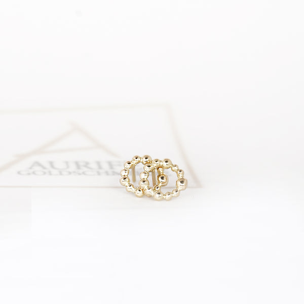 Aurifex Goldschmiede Koblenz Ohrringe aus der Kollektion Feine Form in Gelbgold mit Kugeln