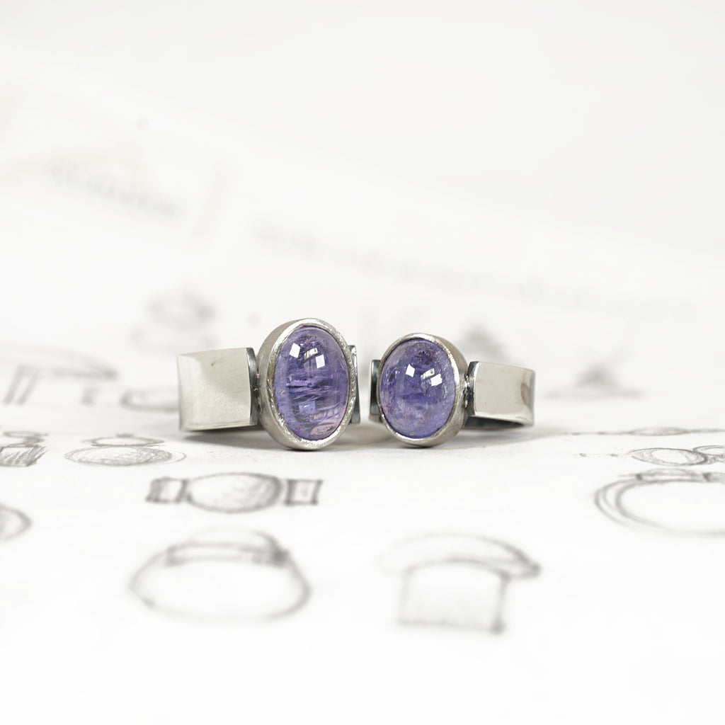 Aurifex Goldschmiede Koblenz Ring aus der Kollektion Unikat in Silber mit Platin und Tansanit