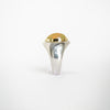 Aurifex Goldschmiede Koblenz Ring aus der Kollektion Unikat in Silber mit Gelbgold besetzt mit Opal aus Äthiopien