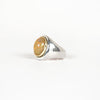 Aurifex Goldschmiede Koblenz Ring aus der Kollektion Unikat in Silber mit Gelbgold besetzt mit Opal aus Äthiopien