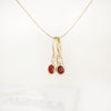 Aurifex Goldschmiede Koblenz Ohrschmuck aus der Kollektion Unikat in Gelbgold mit rotem Spinell und Brillant