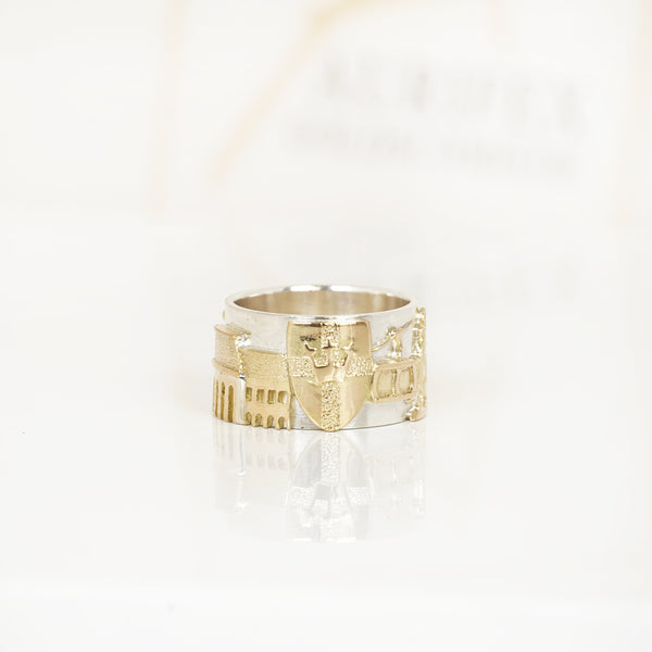 Aurifex Goldschmiede Koblenz Ring aus der Kollektion Koblenzer in Silber mit Gelbgold