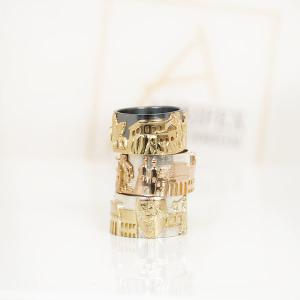 Aurifex Goldschmiede Koblenz Ring aus der Kollektion Koblenzer in Silber mit Gelbgold