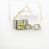 Aurifex Goldschmiede Koblenz Set bestehend aus Ohrringen und Ring aus der Kollektion Unikat in Platin mit Chrysoberyll