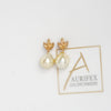 Aurifex Goldschmiede Koblenz Ohrringe aus der Kollektion Feine Form in Rotgold mit Perle 