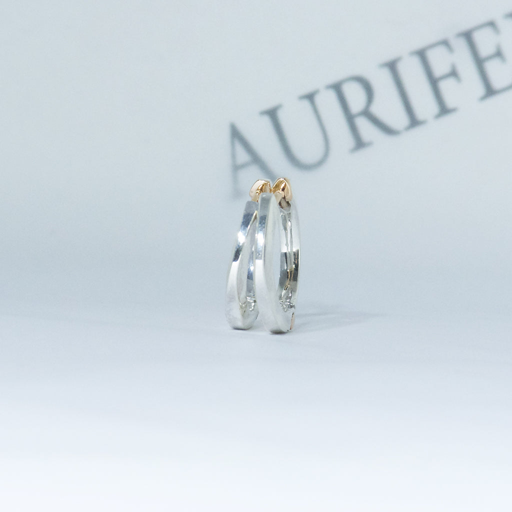 Aurifex Goldschmiede Creolen aus der Kollektion PUR in Silber