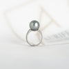 Aurifex Goldschmiede Ring aus der Kollektion Perlenkultur in Platin mit Tahitizuchtperle
