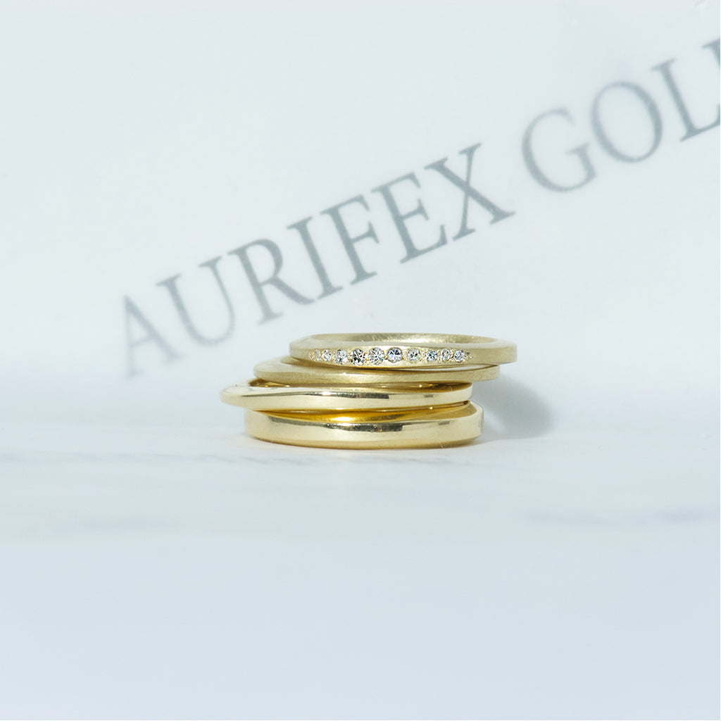 Aurifex Goldschmiede Koblenz Ringe aus der Kollektion Pur in Gelbgold
