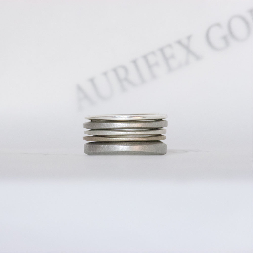 Aurifex Goldschmiede Ringe aus der Kollektion PUR in Platin